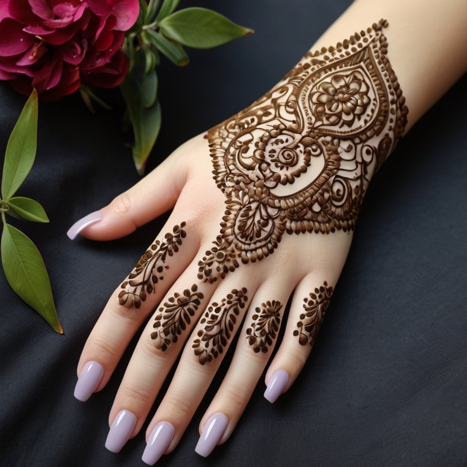 Simple Mehndi Designs for Back Hands